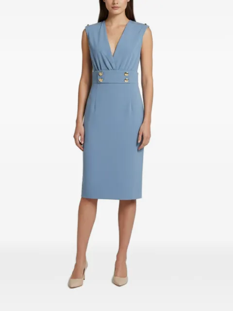 Elisabetta Franchi crepe bodysuit skirt set Blue 1361500