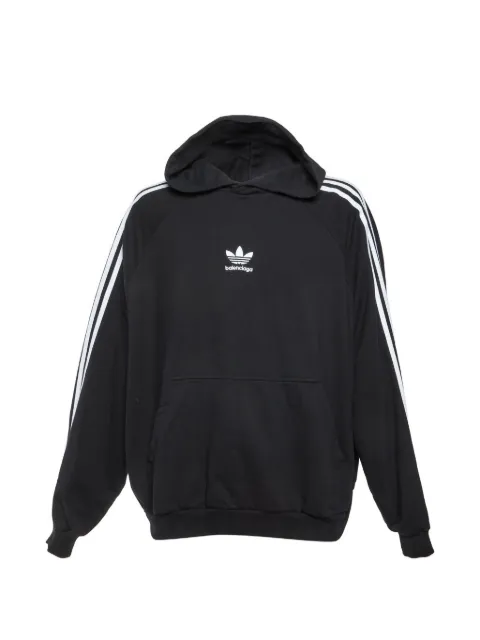 Balenciaga Pre-Owned x Adidas logo-embroidered hoodie Black 1357373