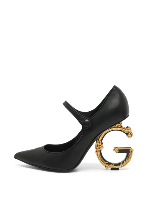 Dolce & Gabbana Pre-Owned Baroque logo-heel pumps Black 1304018