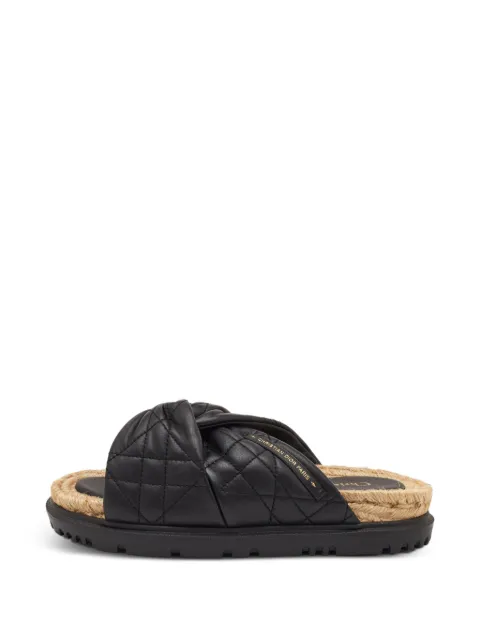 Christian Dior Pre-Owned D-Twist Cannage espadrille sandals Black 1346396