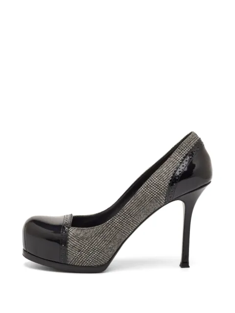 Saint Laurent Pre-Owned Tribtoo platform pumps Grey 1346063
