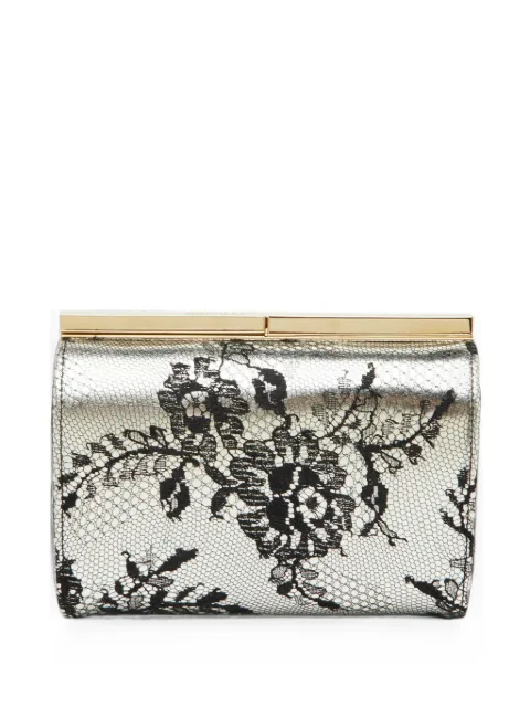 Jimmy Choo Pre-Owned Camille lace clutch bag Silver 1350088