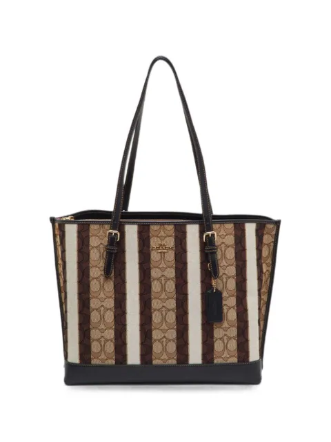 Coach Vintage Mollie striped-pattern tote bag Neutrals 1347594