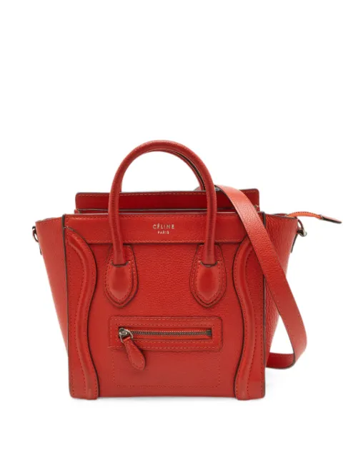 Celine Pre-Owned Luggage Nano tote bag Red 1354894