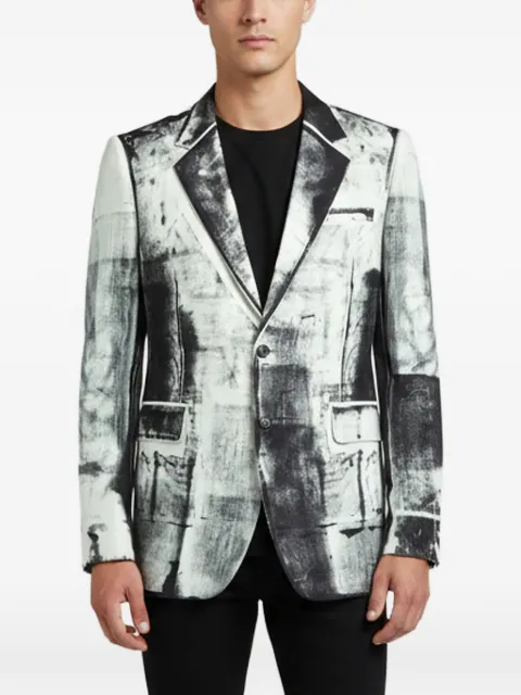 Alexander McQueen Pre-Owned Trompe-l'oeil single-breasted blazer Black 1357428