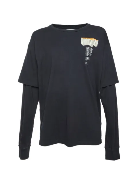 Off-White Pre-Owned graphic-print layered T-shirt Black 1357938