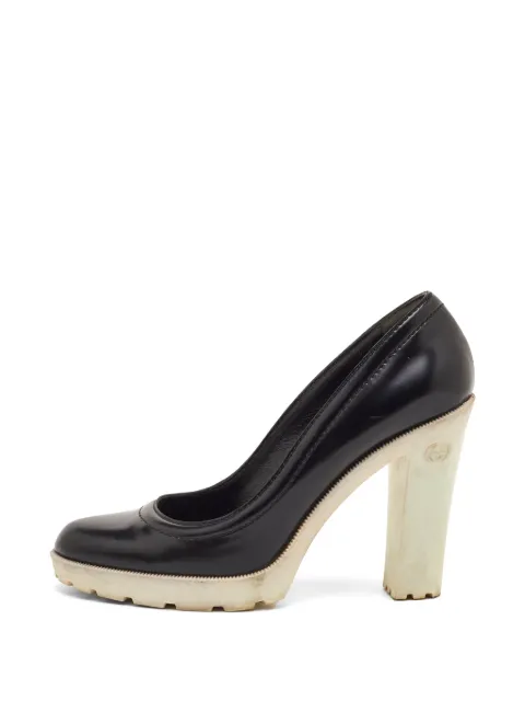 Gucci Pre-Owned round-toe platform pumps Black 1350128