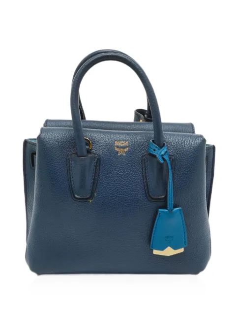 MCM Pre-Owned mini Milla leather tote bag Blue 1351633