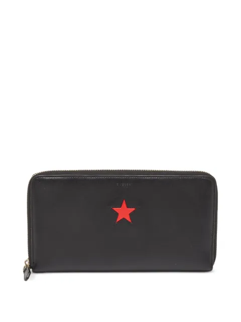 Givenchy Pre-Owned star-patch zip-around wallet Black 1349508
