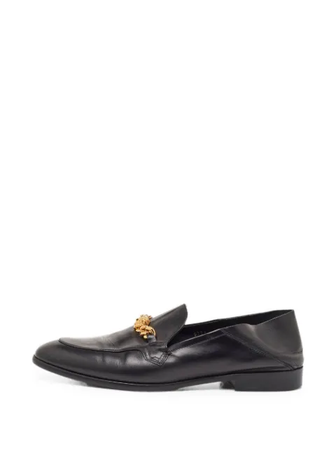 Versace Pre-Owned Medusa leather loafers Black 1350039