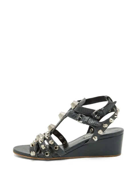 Balenciaga Pre-Owned Arena studded wedge sandals Grey 1346833