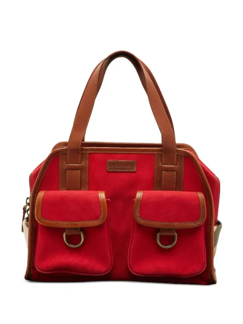 Burberry Pre-Owned Nova Check satchel handbag Red 1272899