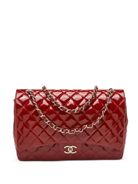 CHANEL Pre-Owned maxi Classic Double Flap quilted shoulder bag Red 1331698