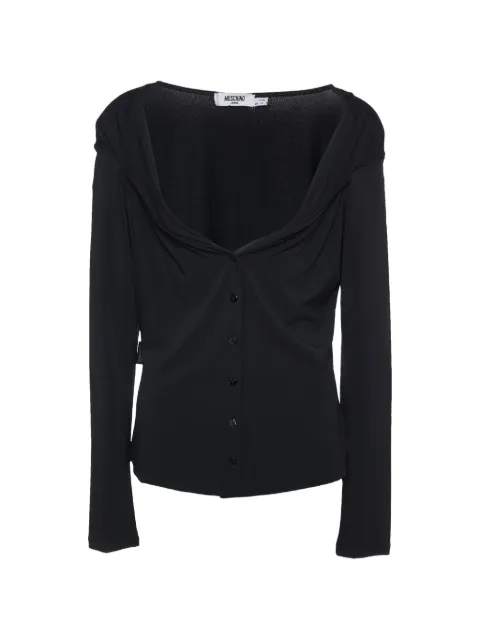 Moschino Pre-Owned draped button-front cardigan Black 888769