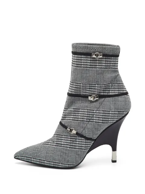 Giuseppe Zanotti Vintage check stretch fabric ankle boots White 1359972