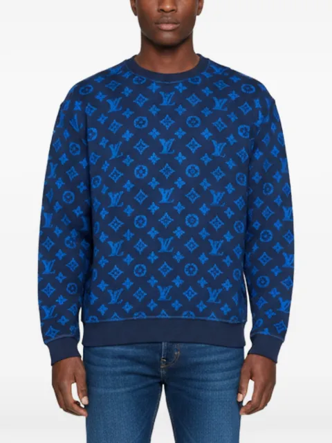 Louis Vuitton Pre-Owned 2019 Monogram jacquard sweater Blue 1357456