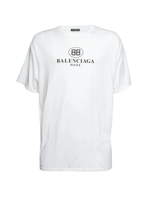 Balenciaga Pre-Owned BB Mode graphic-print T-shirt White 1353155