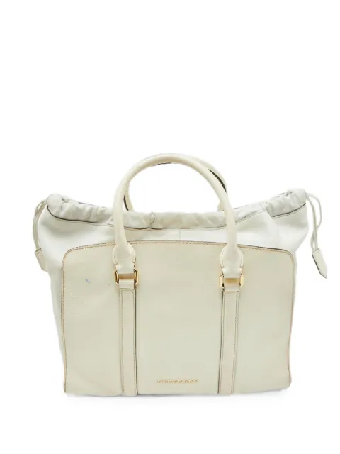 Burberry Pre-Owned Dinton leather tote bag White 1351637