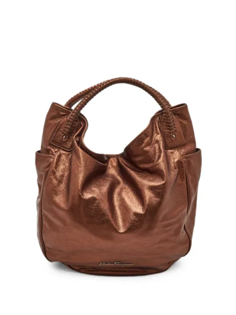 Ferragamo Pre-Owned braided handle tote bag Brown 1345826