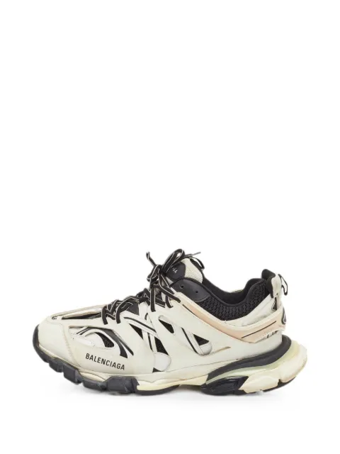 Balenciaga Pre-Owned rack faux-leather and mesh sneakers Neutrals 1349296