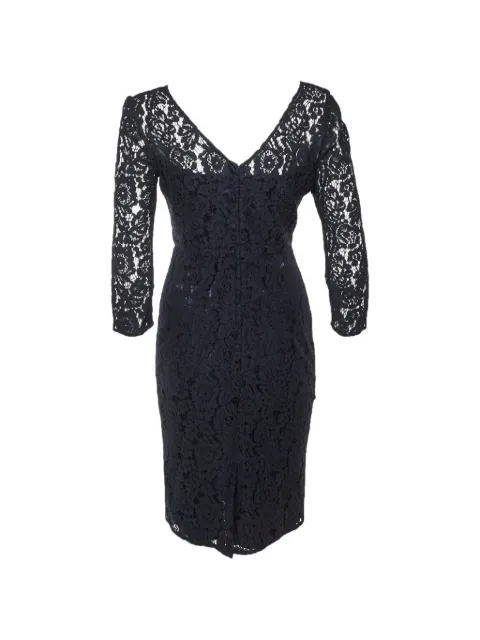 Dolce & Gabbana Pre-Owned floral-lace maxi dress Blue 1253762