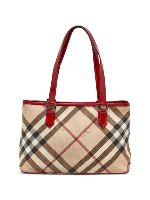 Burberry Pre-Owned medium Nickie Supernova Check tote bag Neutrals 1350091