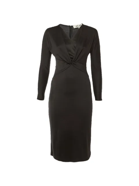 Diane Von Furstenberg Vintage knot-detail midi dress Black 1253751