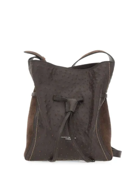 GIANNI CHIARINI Sienna ostrich-effect shoulder bag Brown BS12536STEMU