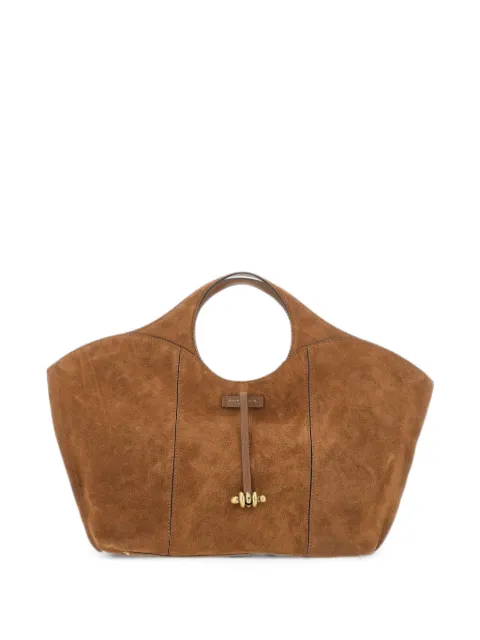 GIANNI CHIARINI large Infinity suede toggle-fastening tote bag Brown BS12492CMPLCOGNAC