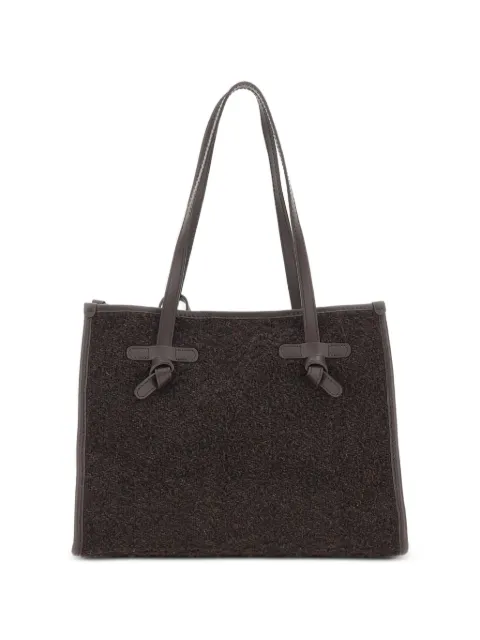 MARCELLA CLUB Marcella bouclé-effect tote bag Brown BS8959BCLESPRESSO