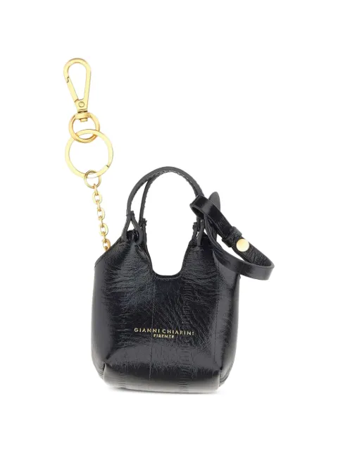 GIANNI CHIARINI Dua leather keyring Black BSMDUA06
