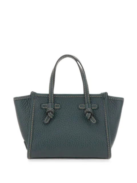 MARCELLA CLUB small Miss Marcella grained leather tote bag Green BS8065