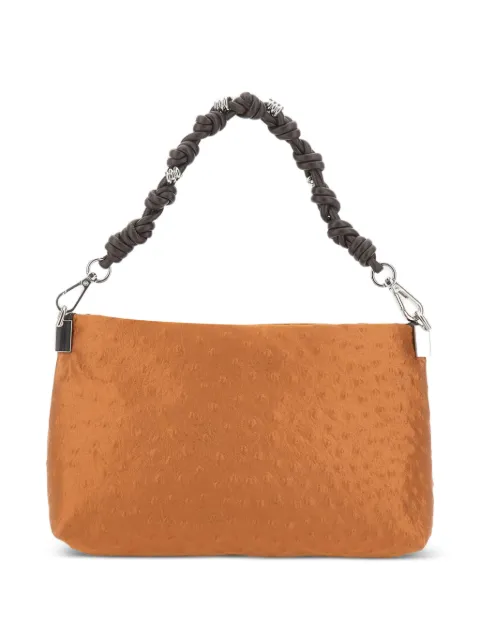 GIANNI CHIARINI Fanny ostrich-effect shoulder bag Orange BS12724RASTZCUOIO
