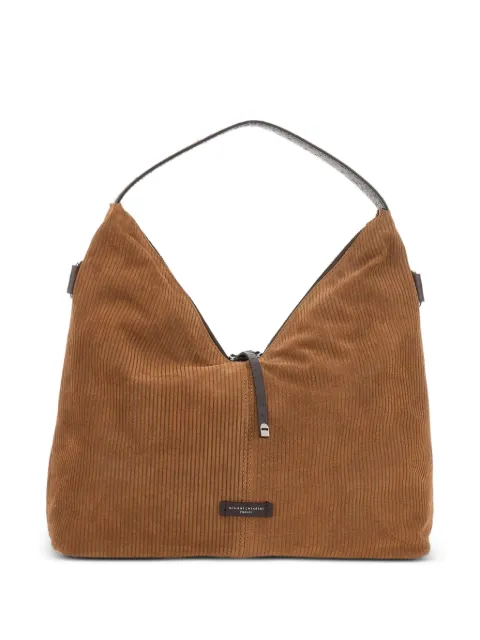 GIANNI CHIARINI Scilla ribbed tote bag Brown BS12335CMCNTCOGNAC