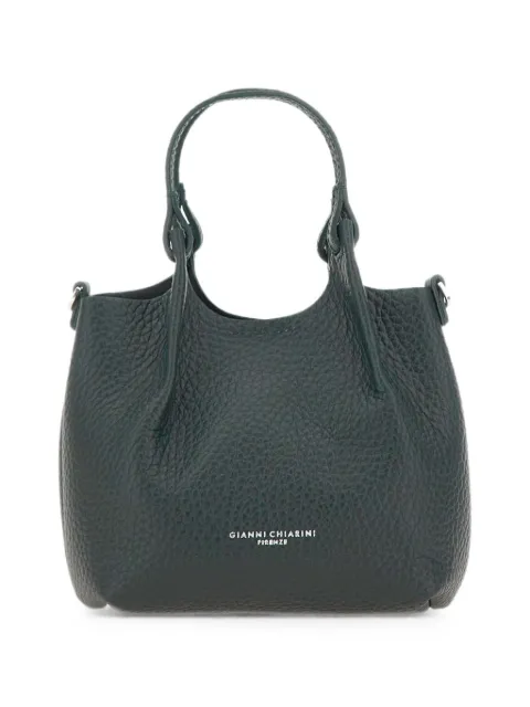 GIANNI CHIARINI Dua grained leather shoulder bag Green BS9718RNGDBLTUVELVETGREEN