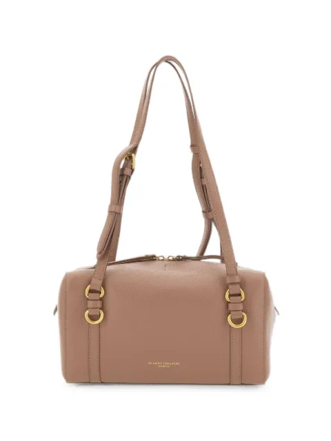 GIANNI CHIARINI Terry pebbled-leather shoulder bag Pink BS12230GRNMARABOU