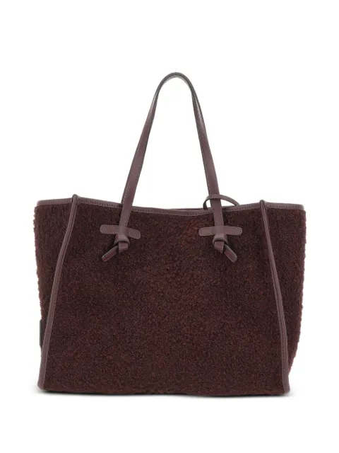 GIANNI CHIARINI Marcella bouclé-effect tote bag Red BS8990BCLANTIQUERUBY