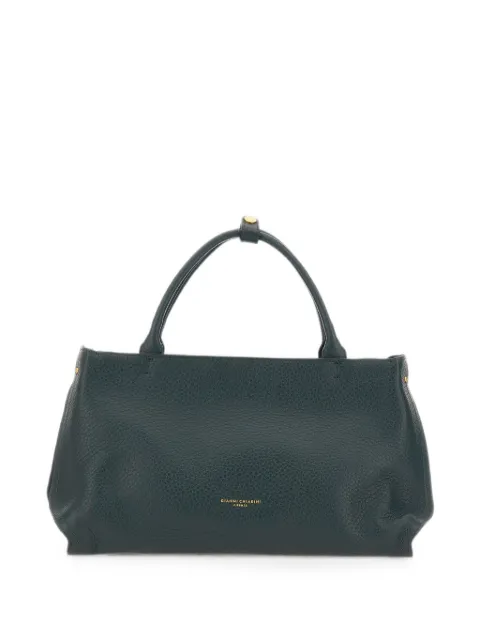 GIANNI CHIARINI Amal hammered leather tote bag Green BS11896