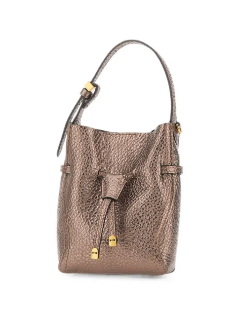 GIANNI CHIARINI small Sienna hammered leather tote bag Brown BS11785