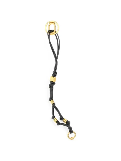 GIANNI CHIARINI knotted detail keyring Gold PCWATERFALL13NERO