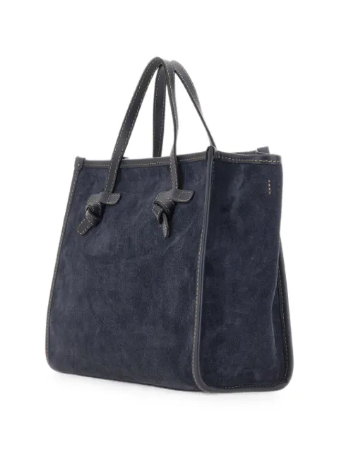 MARCELLA CLUB Miss Marcella 32 suede tote bag Blue BS9762CMPLNOTTURNO