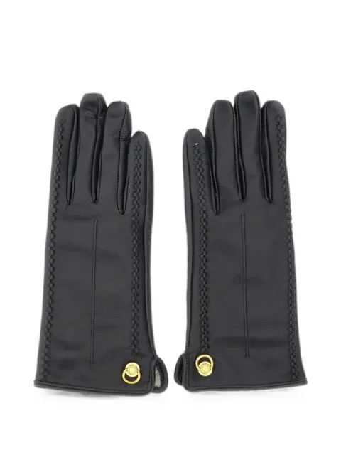 GIANNI CHIARINI logo-rivet stitched-detail gloves Black GNGL2022