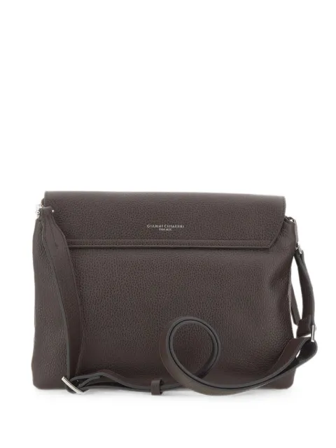GIANNI CHIARINI medium Three hammered-leather shoulder bag Brown BS12305COMMGRN