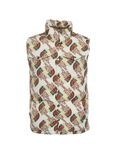 Gucci Pre-Owned x The North Face logo-print padded vest White 1313427