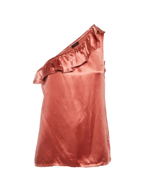 JOSEPH ruffle-trim one-shoulder top Pink 1310793