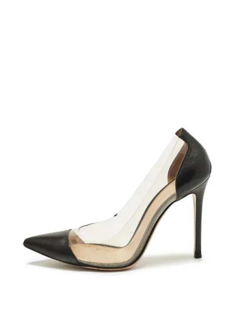 Gianvito Rossi Plexi pointed-toe pumps Black 1314783
