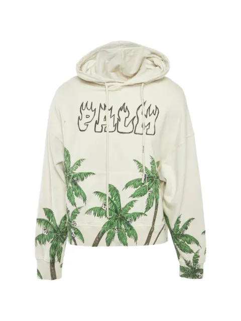 Palm Angels Palma skull-print hoodie Neutrals 1169986