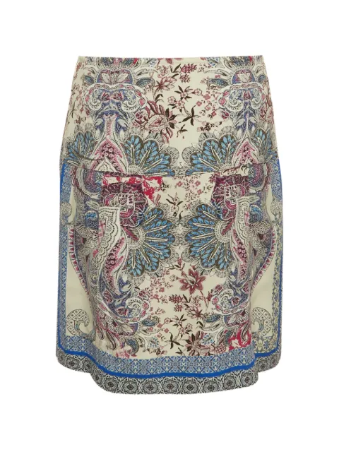 Etro Pre-Owned floral-print mini skirt Neutrals 1310428