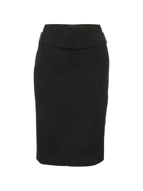 Gucci Pre-Owned belted pencil midi skirt Black 1313161