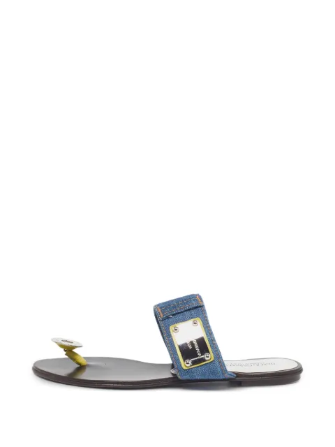 Dolce & Gabbana Pre-Owned denim thong sandals Blue 1305781